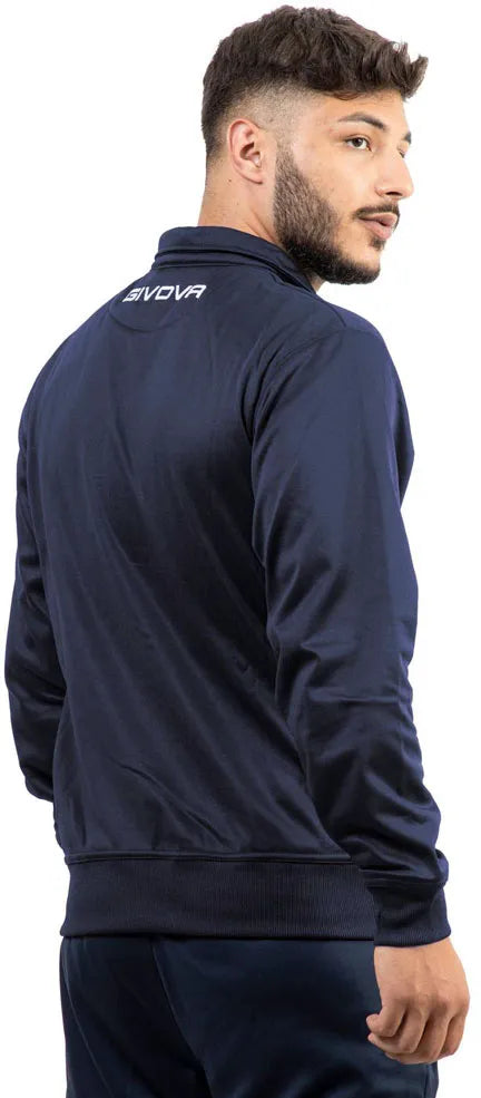 Hanorac sport Givova Polarfleece Mono 500 Albastru