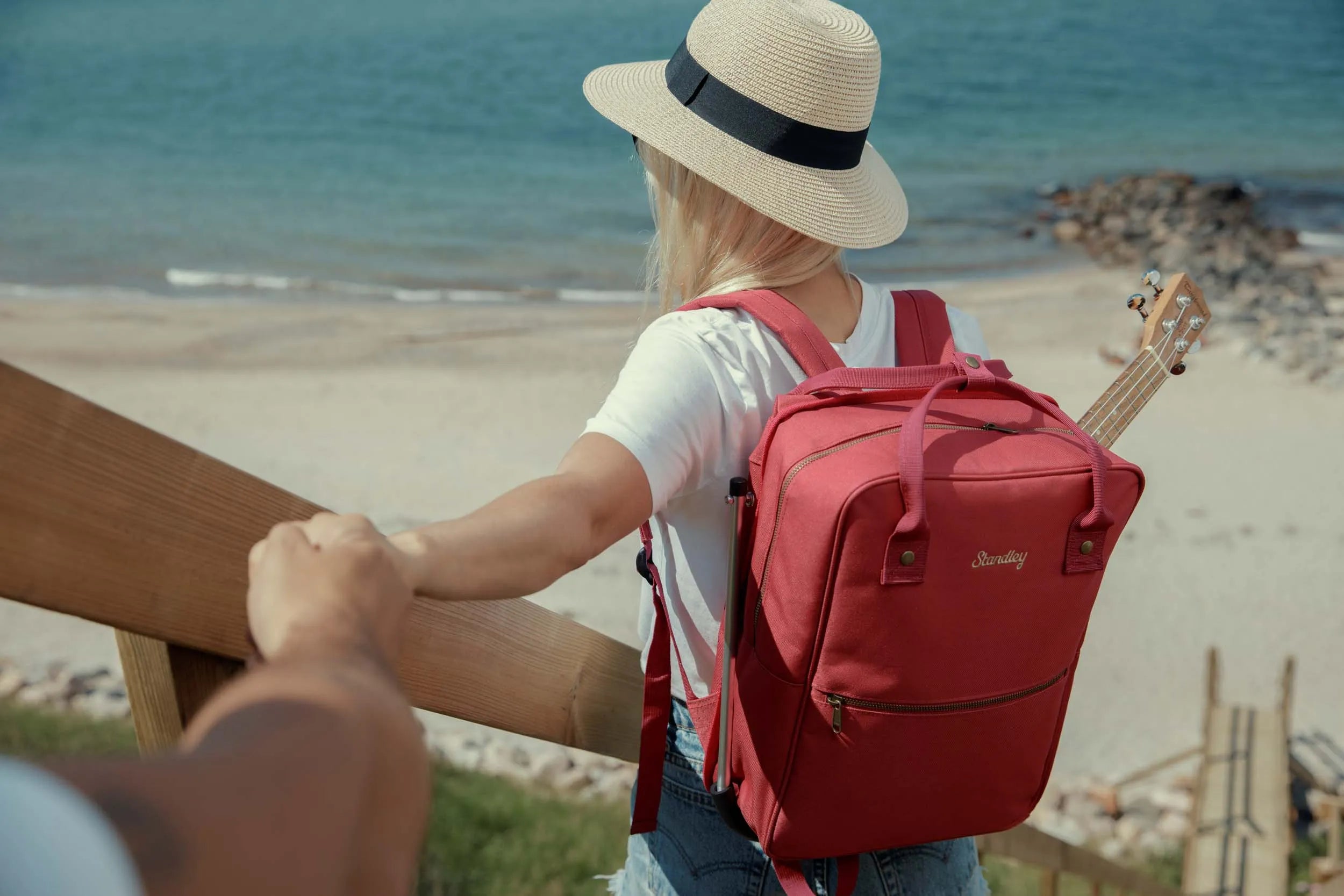 Batoh standley leanbag červená červená