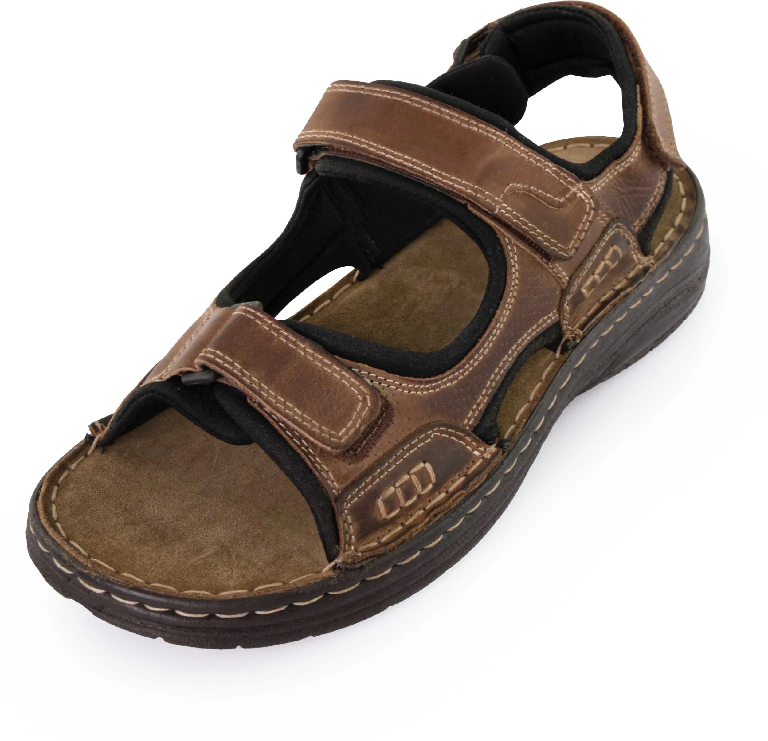 Férfi bőrszandál, Nell Camel Brown-t kap