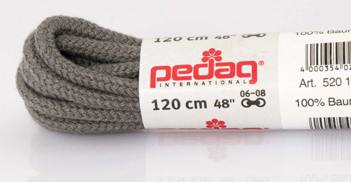 Sznurowadła Pedag Okrągłe Grube 120 cm Ciemnoszare