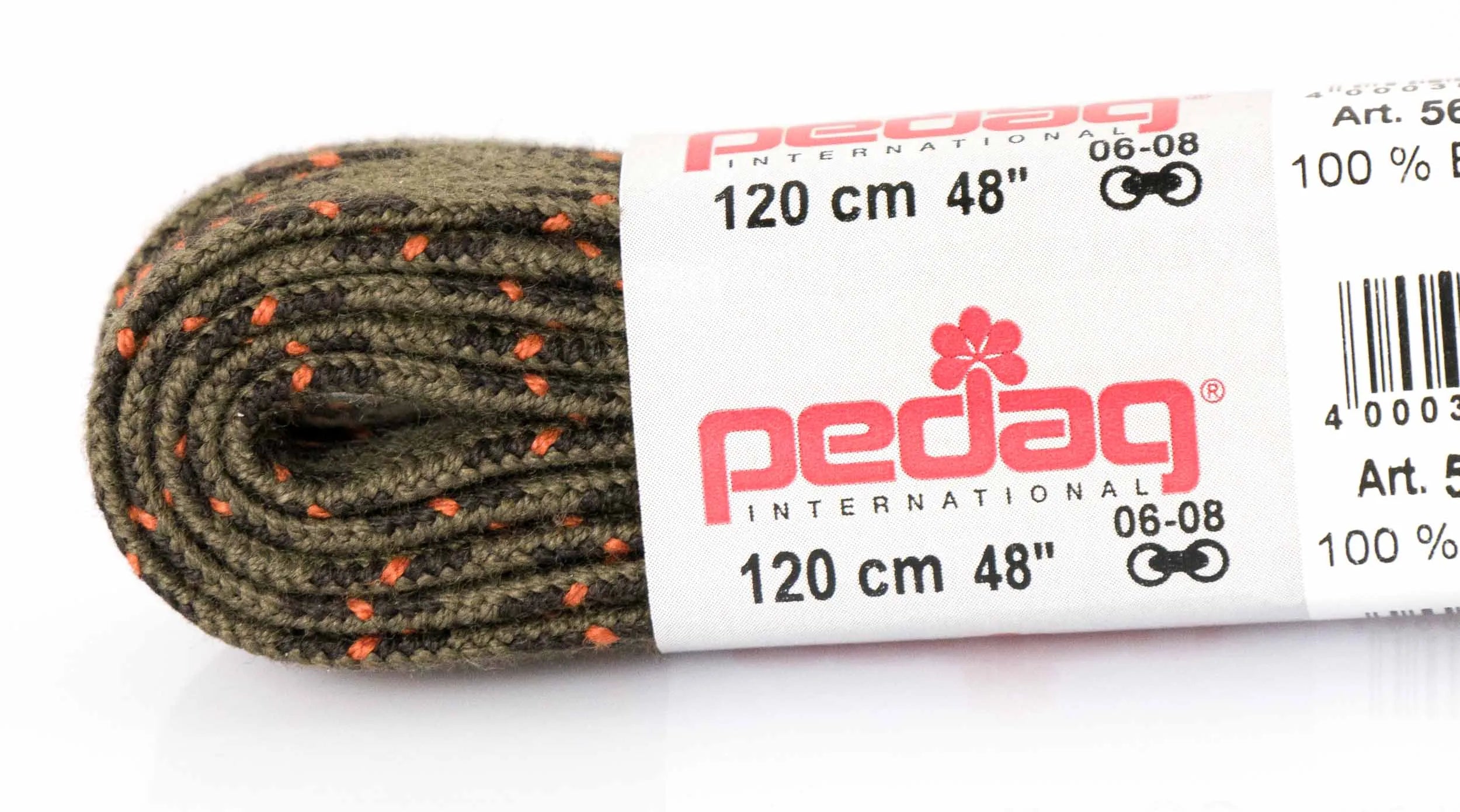 Pedag Trekking Laces 120 Cm Olive Patterned Green