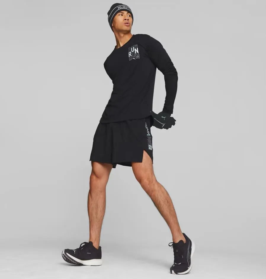 Čierna zimná čiapka Puma Unisex Classic Running Cuff Beanie