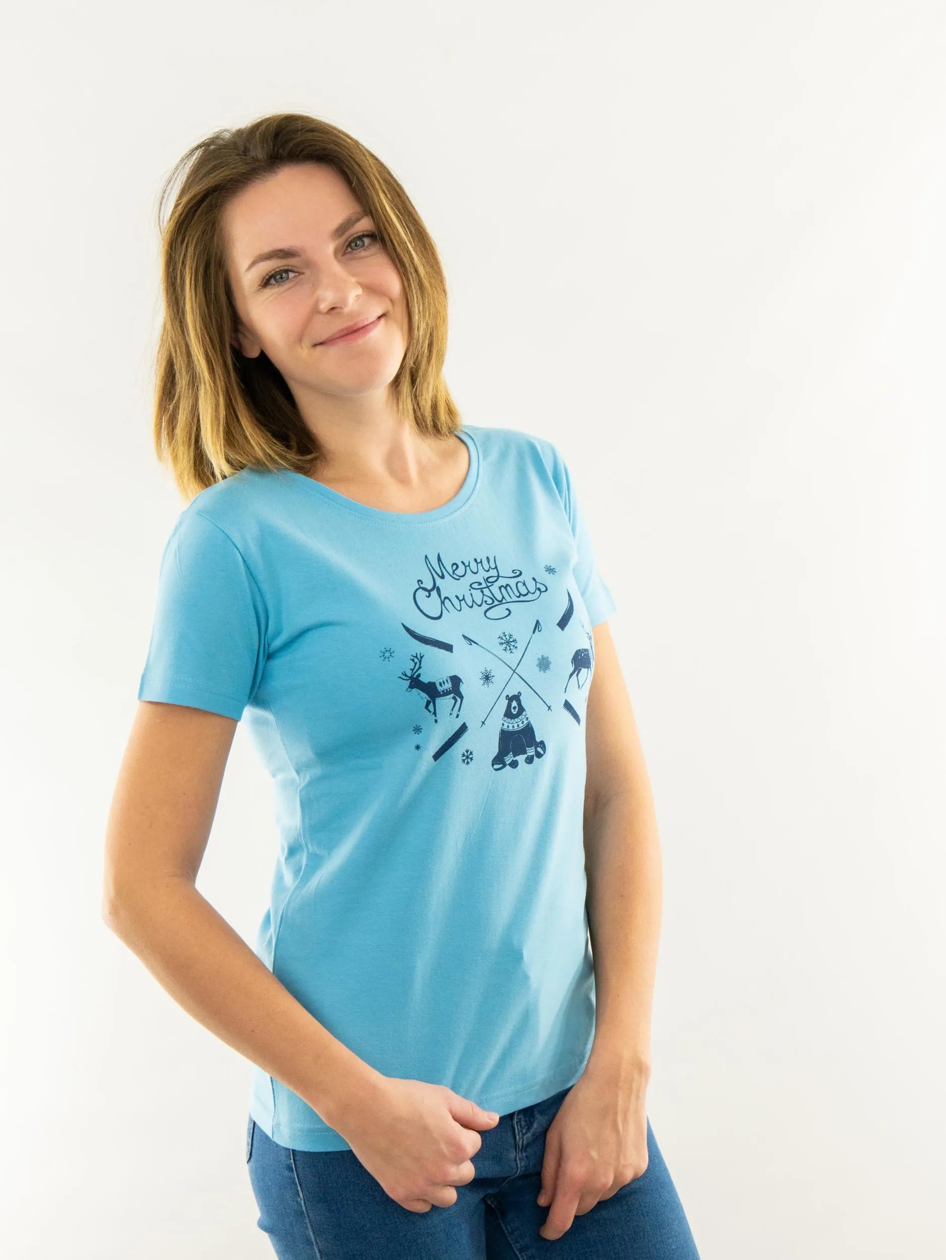 Women's T-shirt Jm Christmas Blue