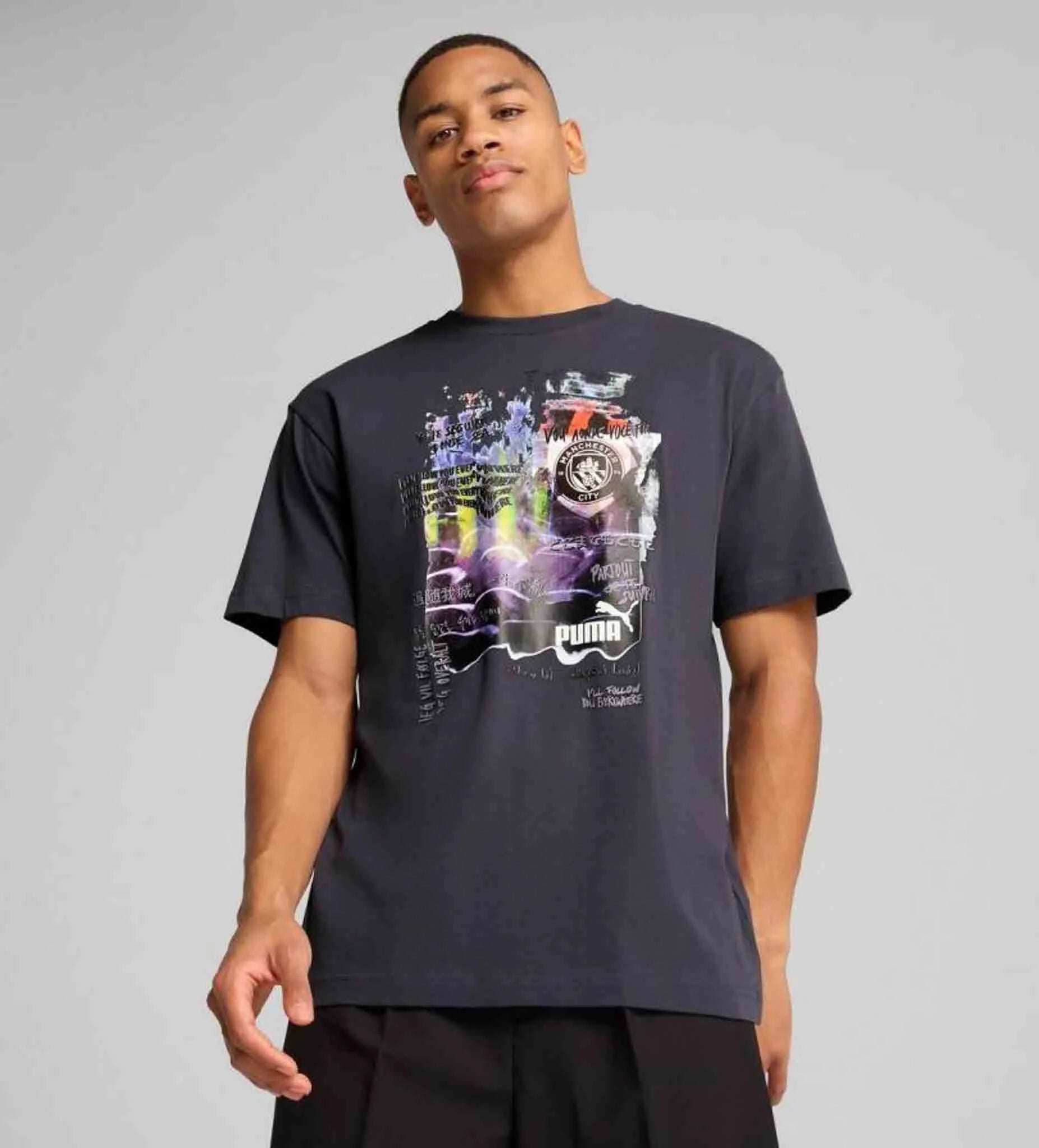 T-shirt Puma Man City Uomo Mcfc Lw Football Nrgy+ T-shirt Grigio Grigio