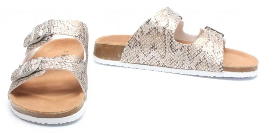 Ciabatte da Donna Mediline Arco Snake Argento Beige