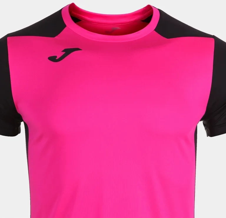 Pánské tričko joma record ii fluor růžovo-černé m