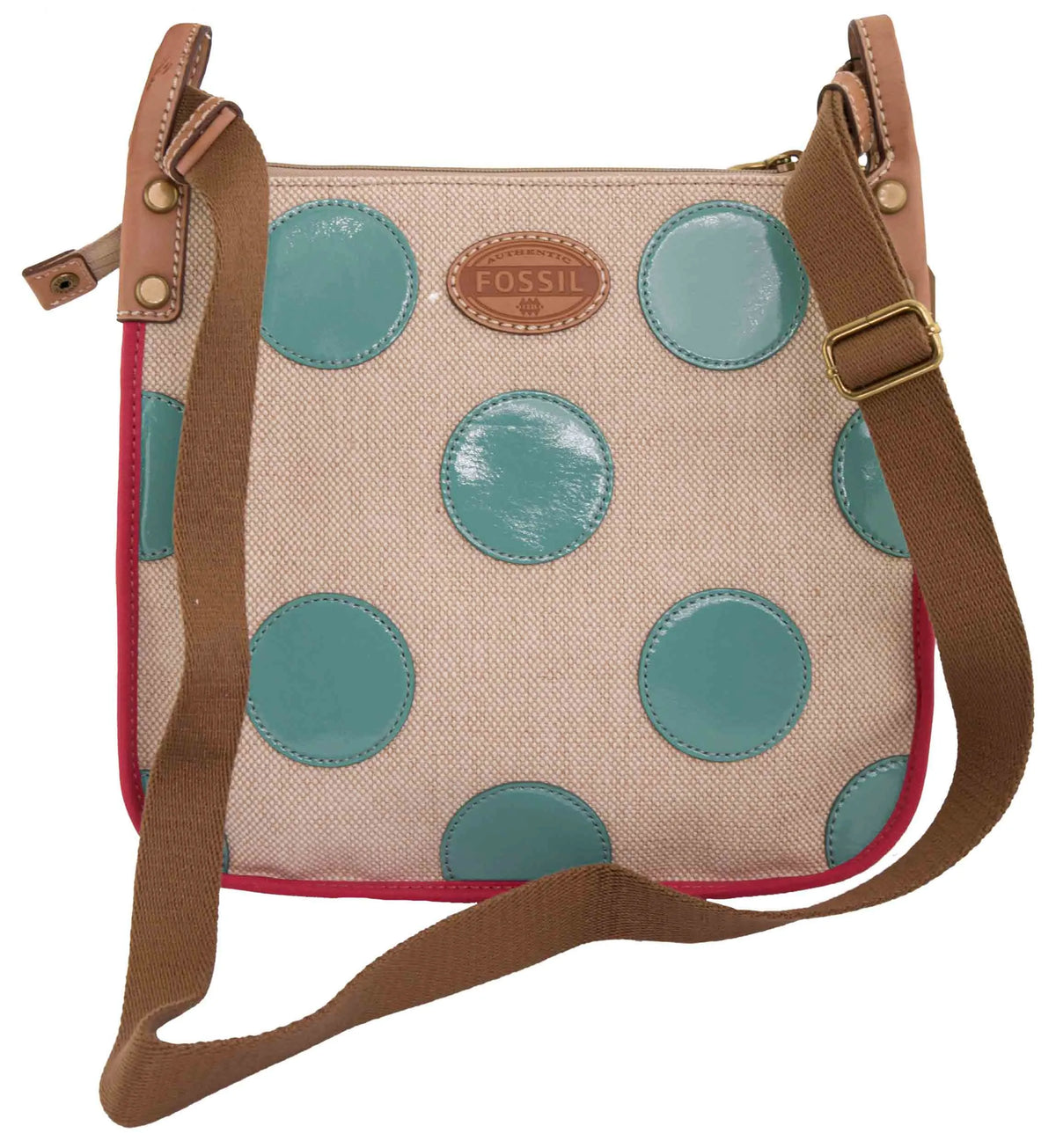 Дамска чанта Fossil Wmns Shoulderbag Key-per Crossbody Aqua Beige