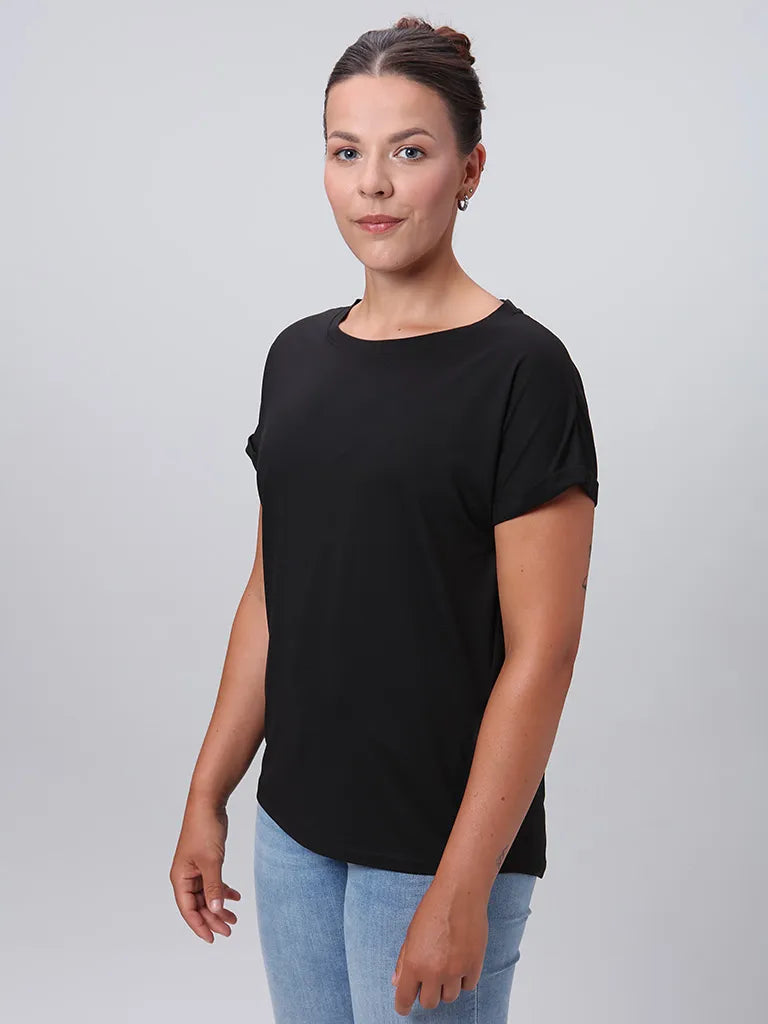 T-shirt damski Loap Byra czarny l