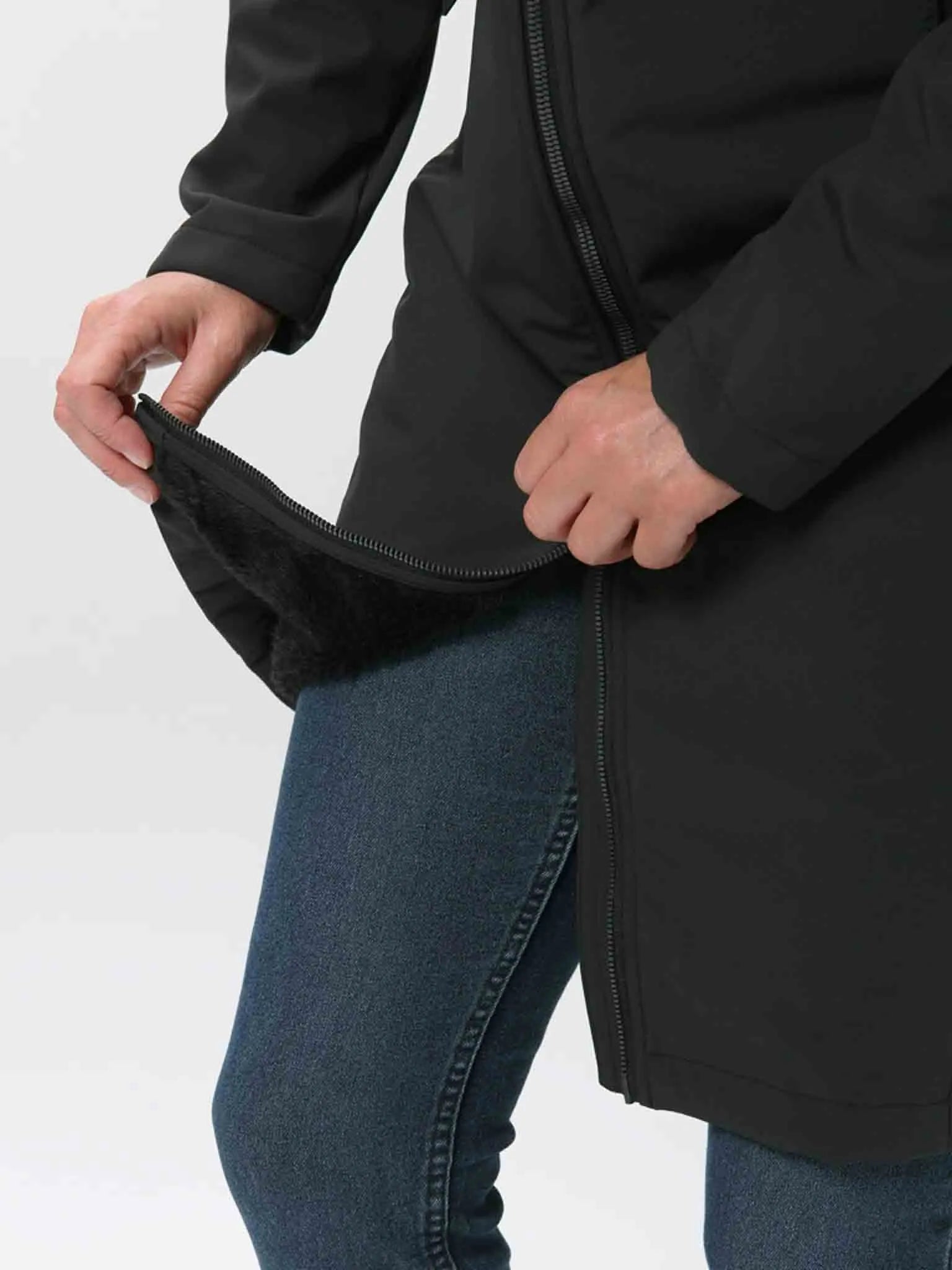 Abrigo Softshell Mujer Loap Lustra Negro