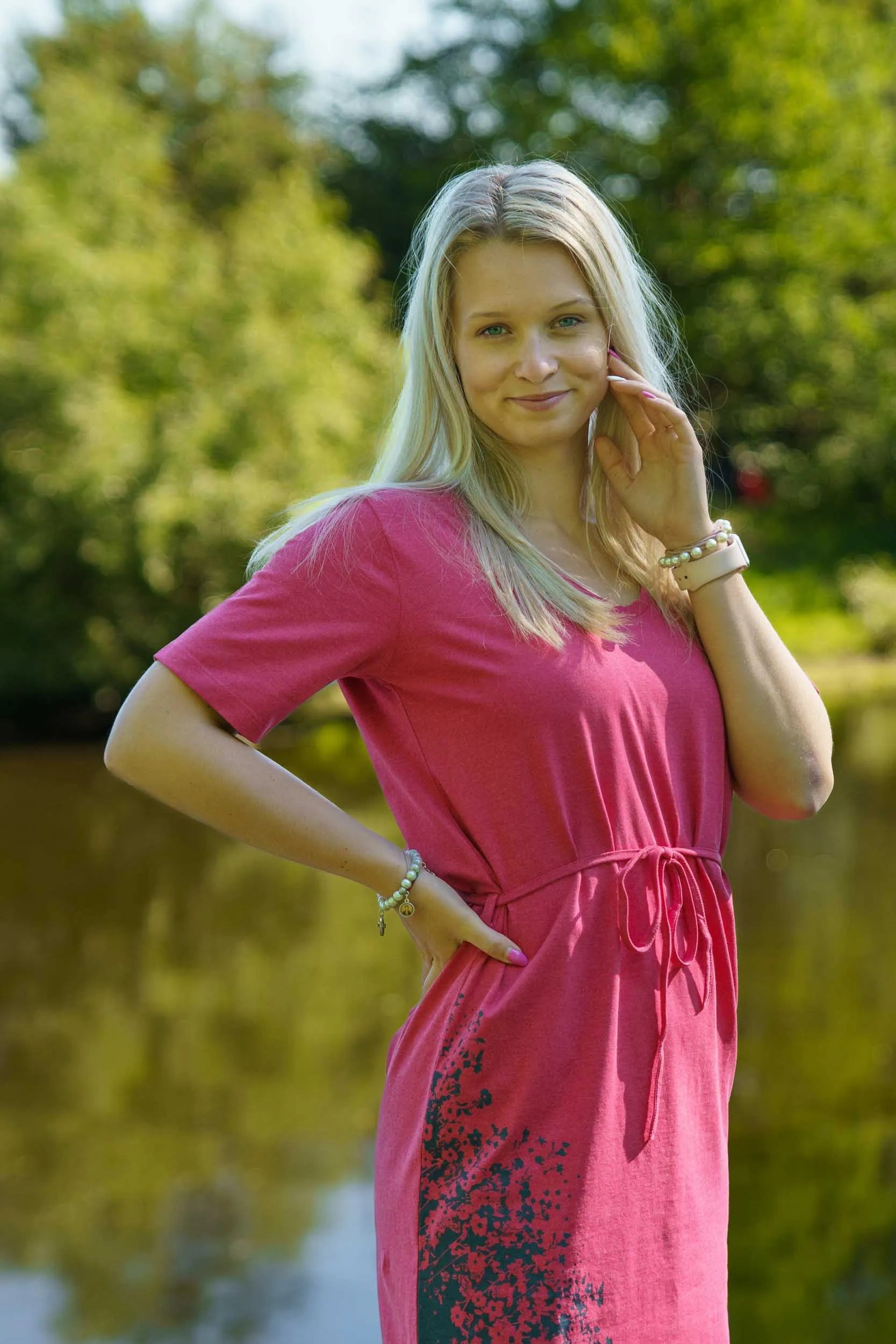 Dámské šaty Loap Aurora Pnk2 Pink