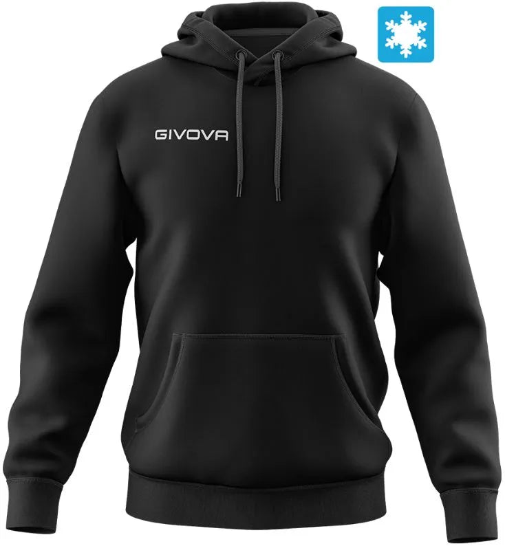 Cotton sweatshirt givova hoodie black - M