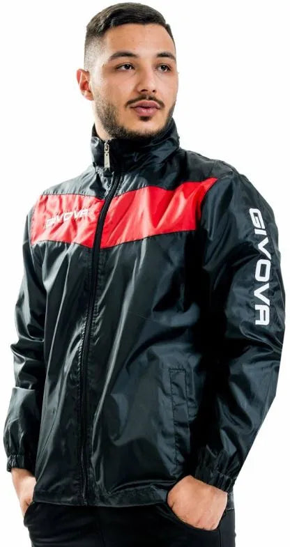 Sportjack Givova Rain Nero-rosso Zwart