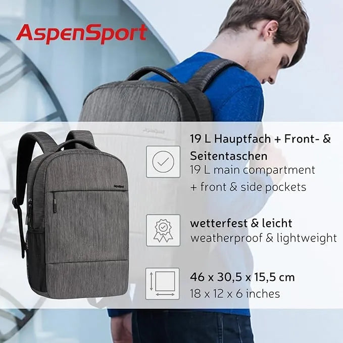 Aspensport Backpack 19 L Mottled Gray