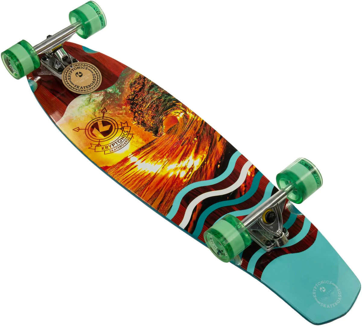 Longboard Kryptonics Diamond Eireaball Luí Tube Oráiste