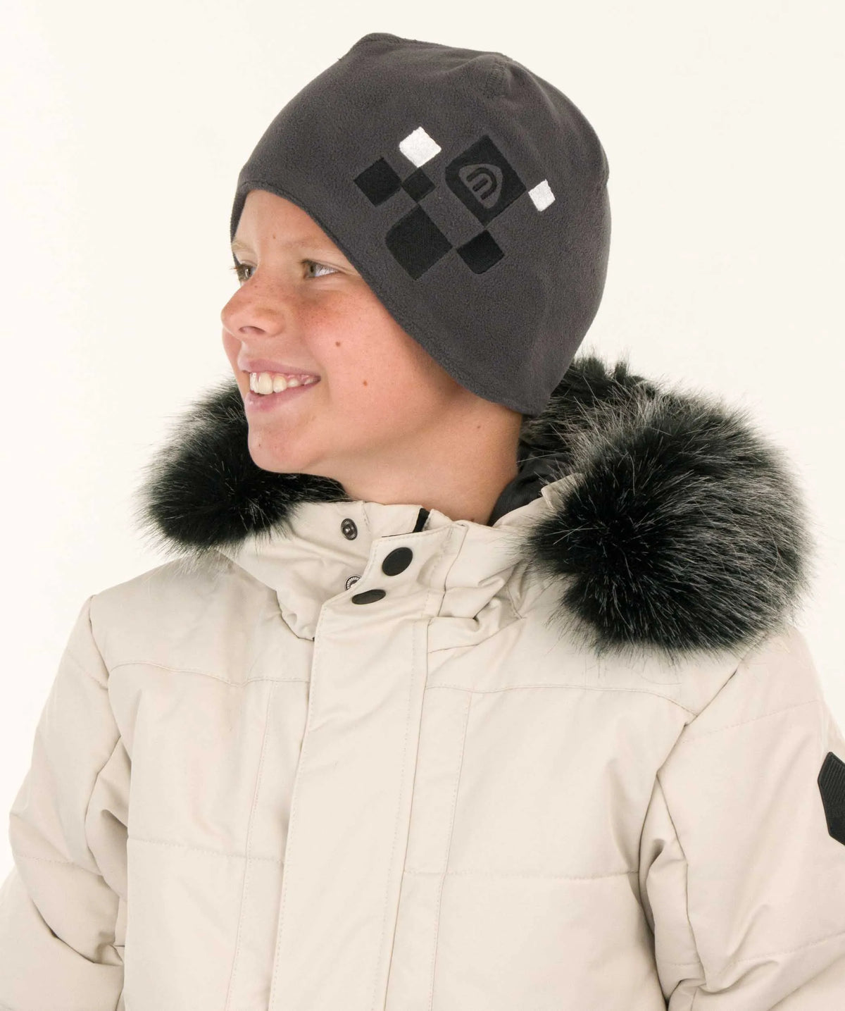 Children's Fleece Hat Nordblanc Grey Jr