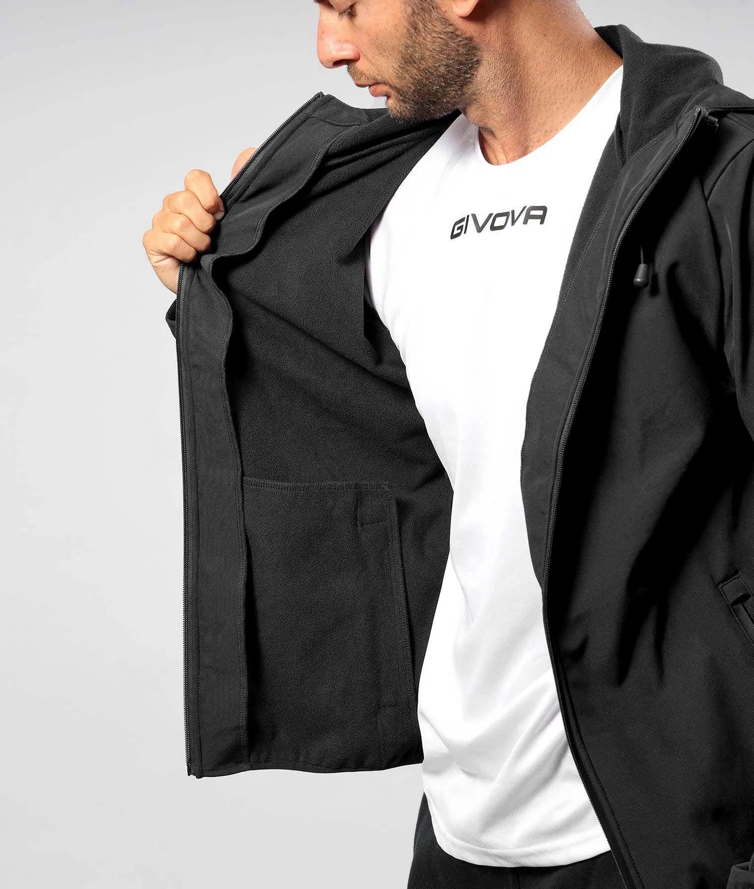 Unisex softshelljas Givova jas zwart