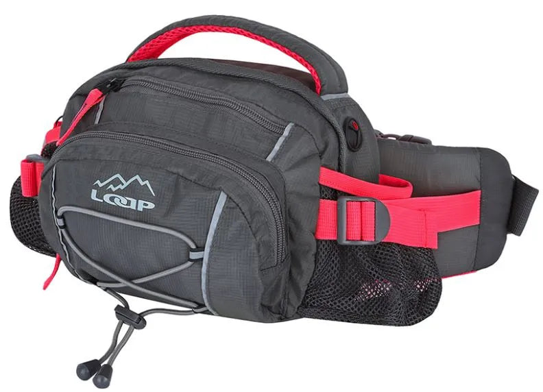 Loap Yonora sivo-ružová unisex taška do pása šedá