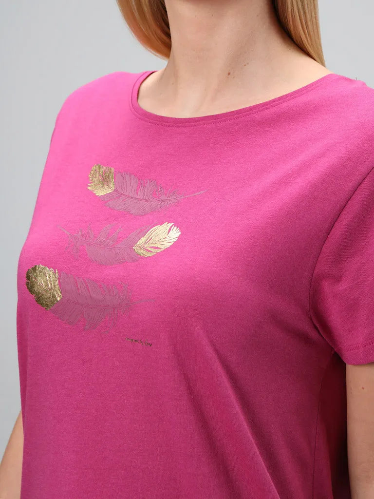 T-shirt damski Loap Asika Pnk Różowy