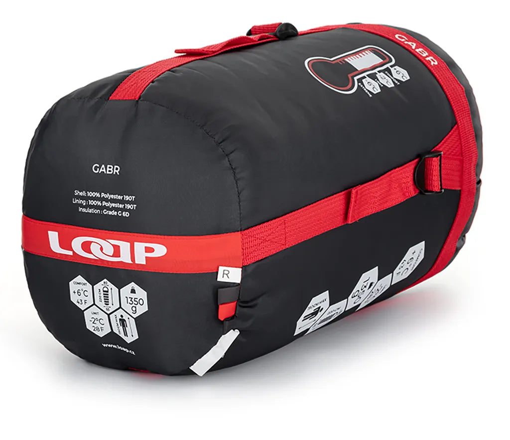 Spací vak Loap Gabr Grey R-pravý Zi