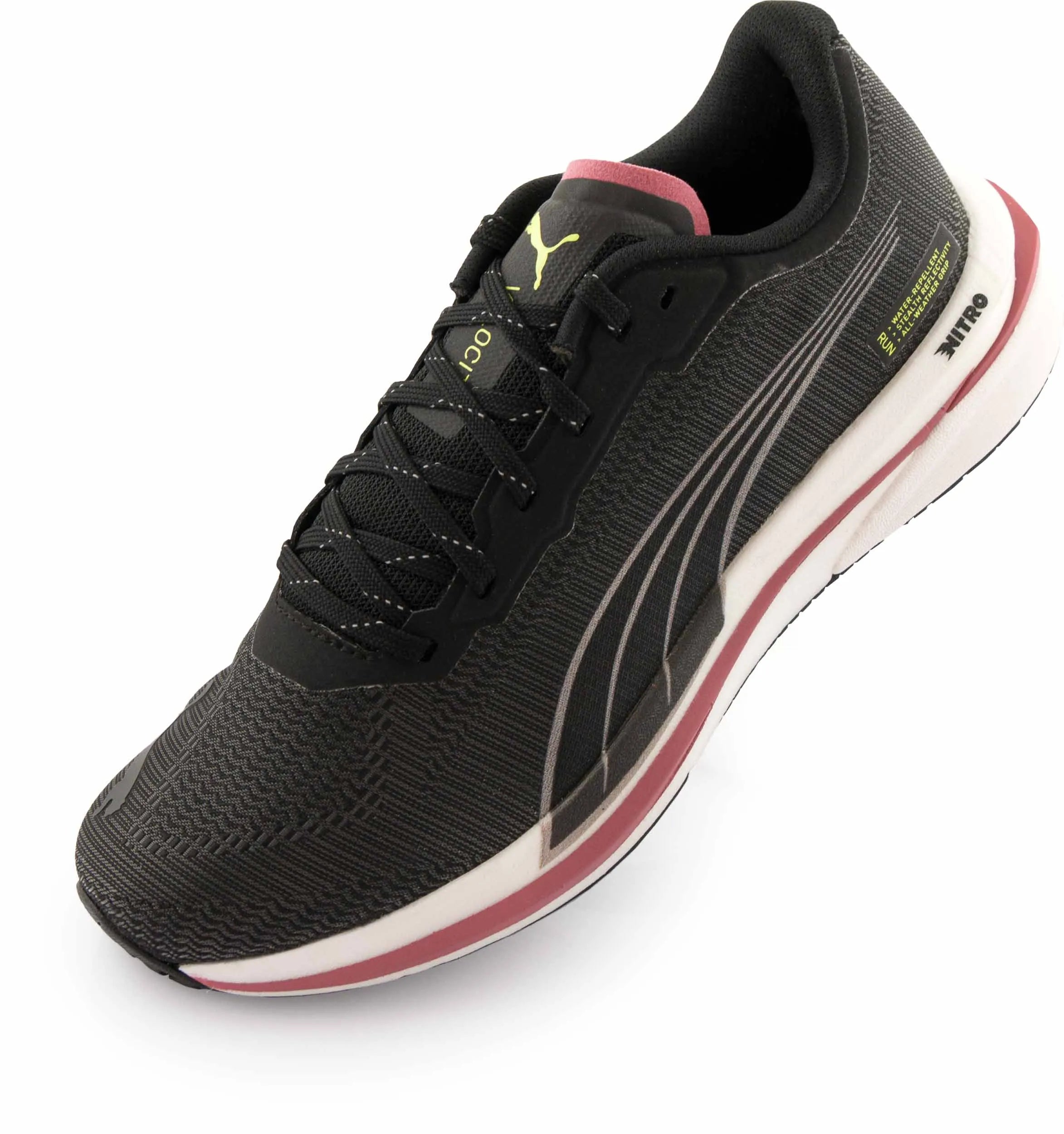 Puma Velocity Nitro Wtr Czarno-biało-różowy Czarny