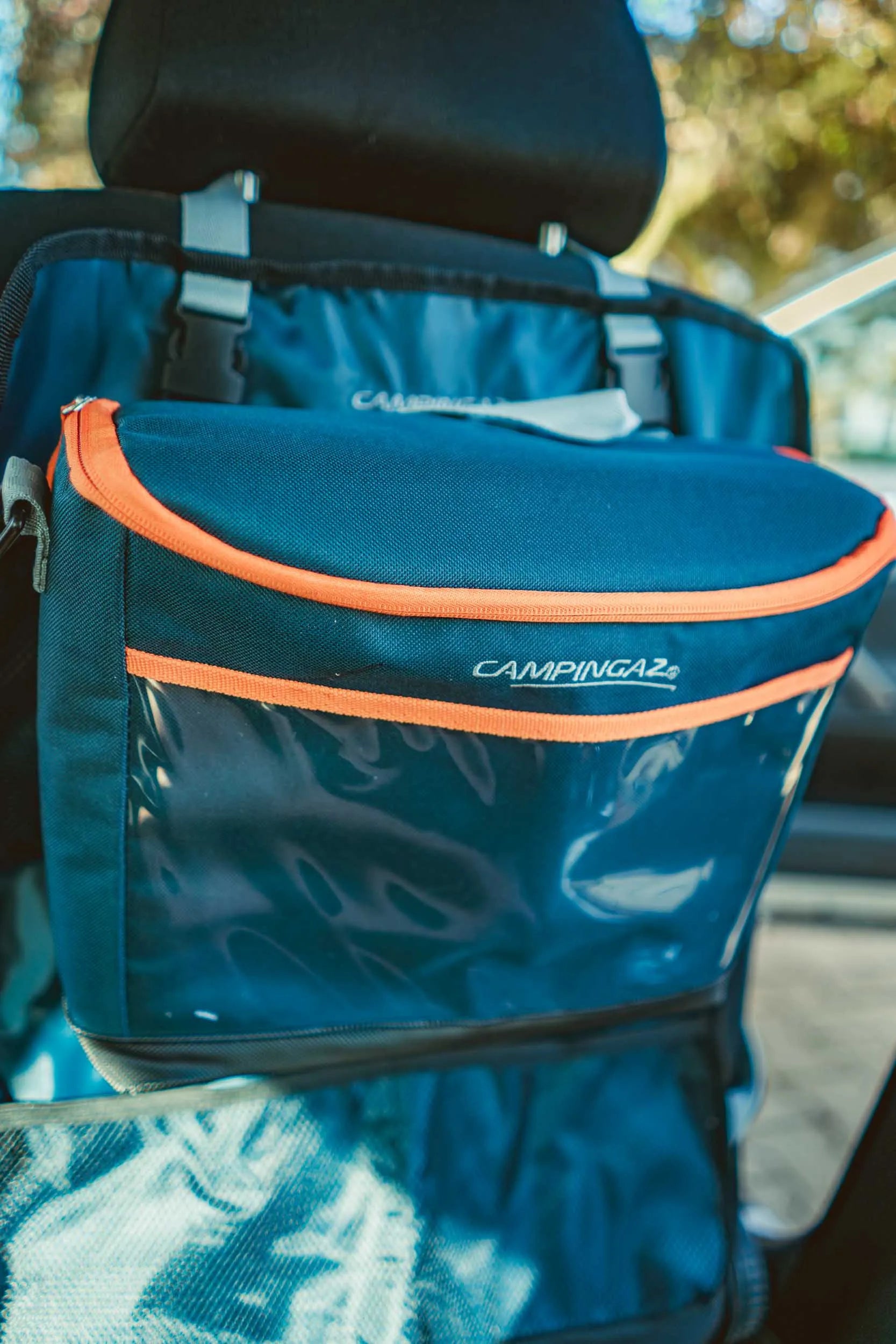 Mála carr suíochán cairr trópaiceach Campingaz gorm