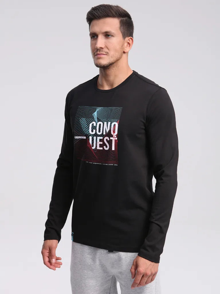Tricou bărbătesc Loap Alek Negru