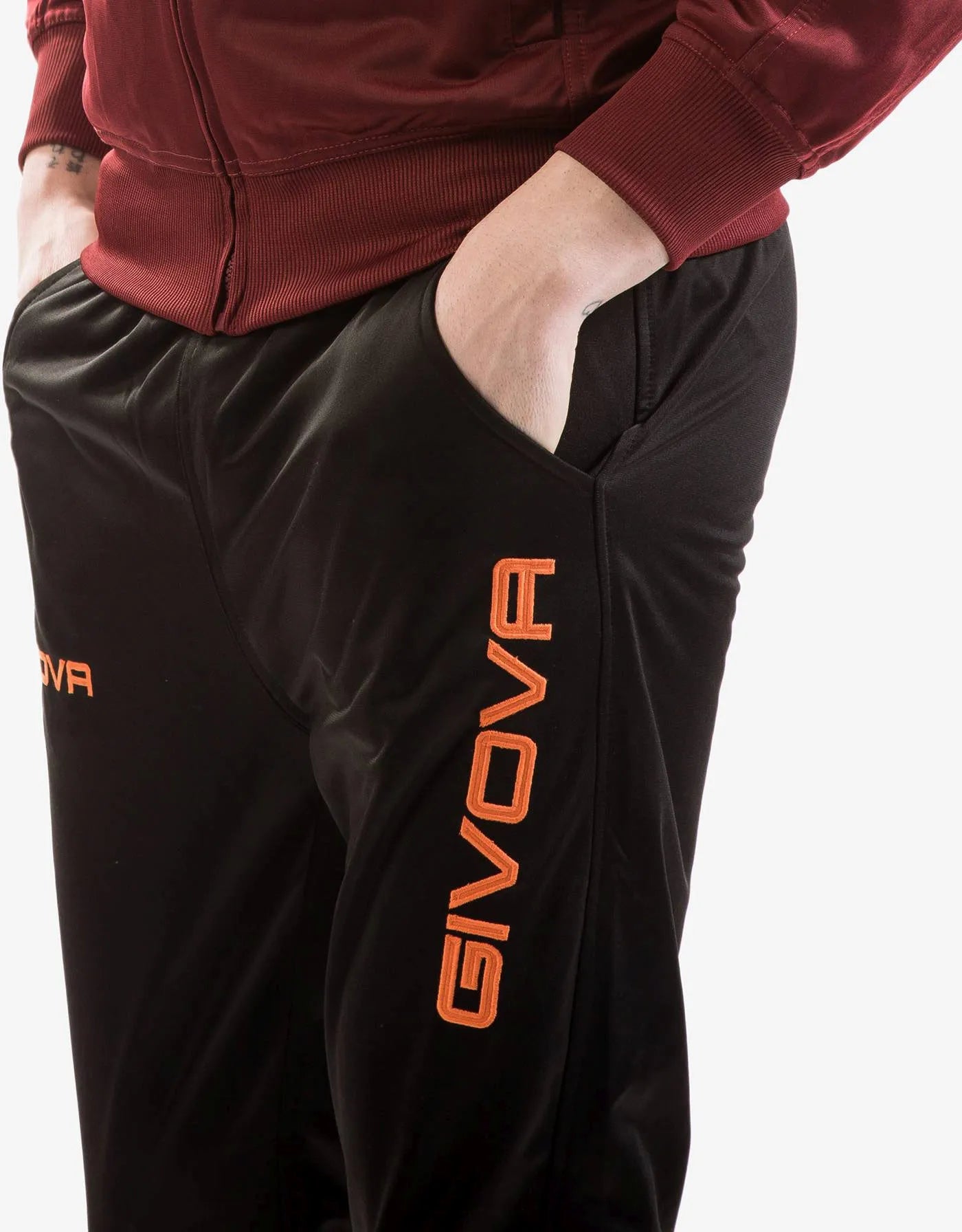 Set sportivo Givova Campo Borgogna-arancione
