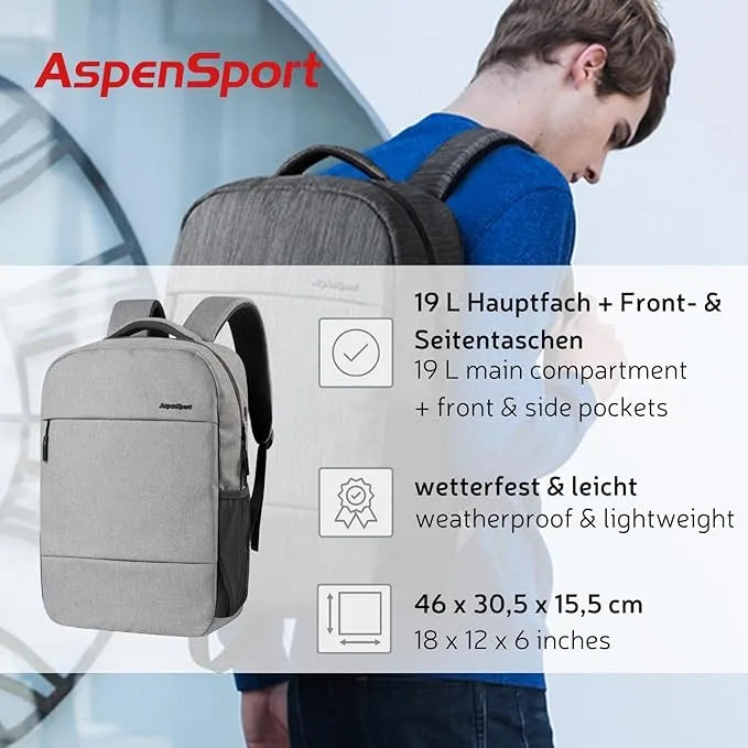 Aspensport Sac à dos 19 L Gris Clair