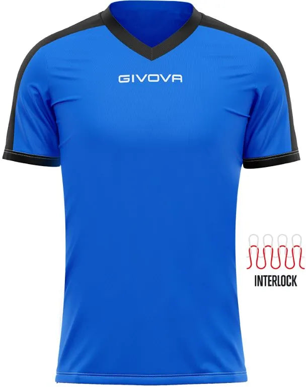 Koszulka sportowa Givova Revolution Royal-czarno-niebieska