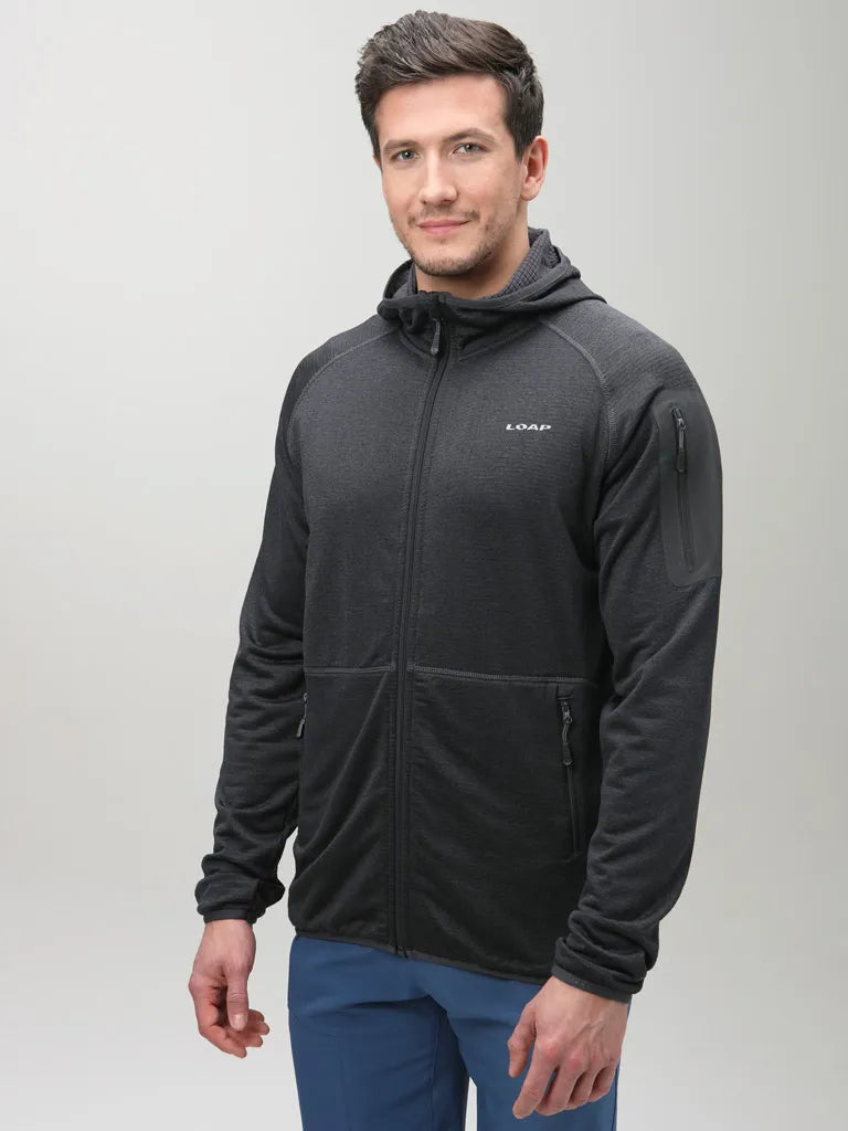 Мъжки технически суичър Loap Moher Dark Grey Grey