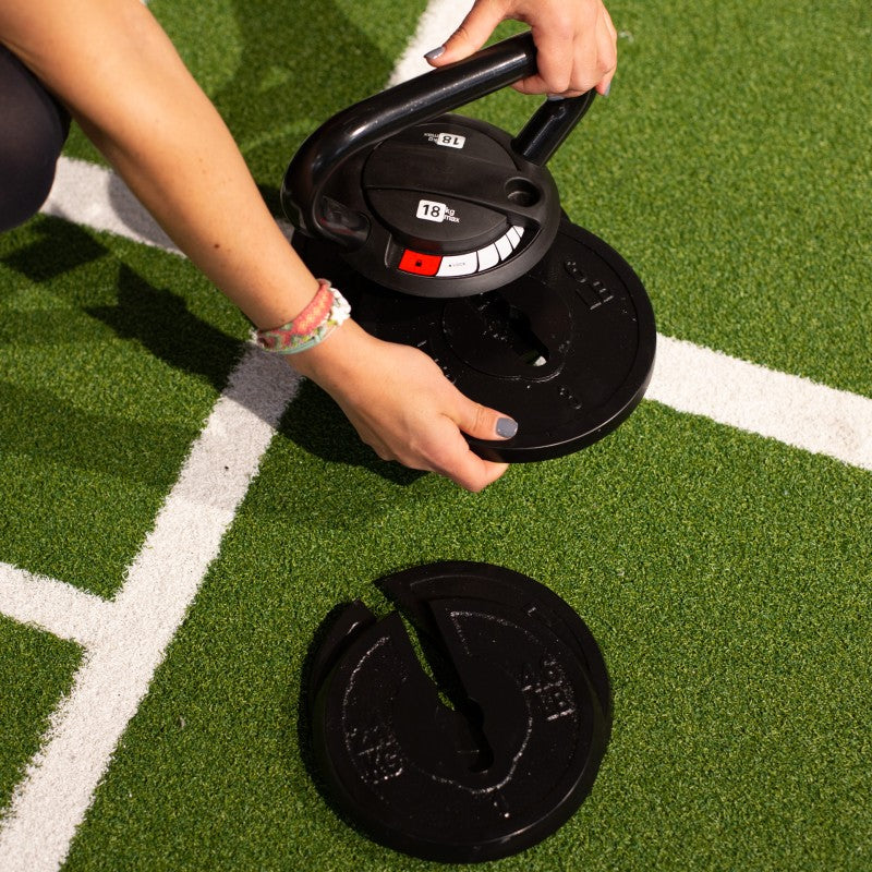 Kettlebell Adjustable Suas Le 9kg Ildathach