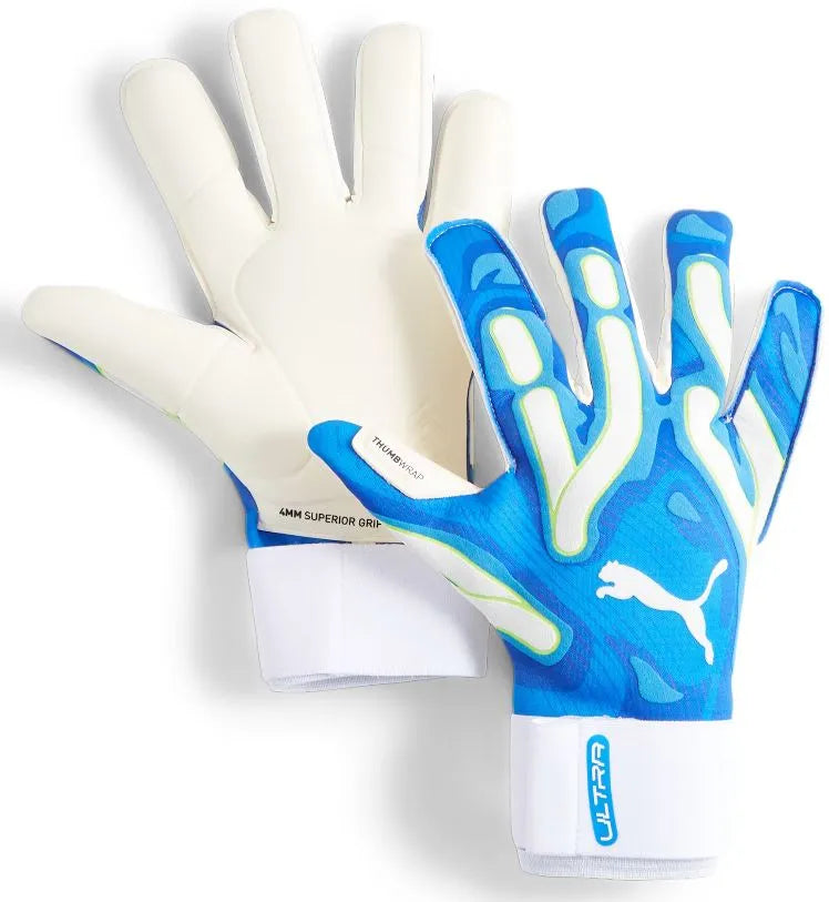 Вратарски ръкавици Puma Unisex Ultra Ultimate Hybrid Blue-white Blue