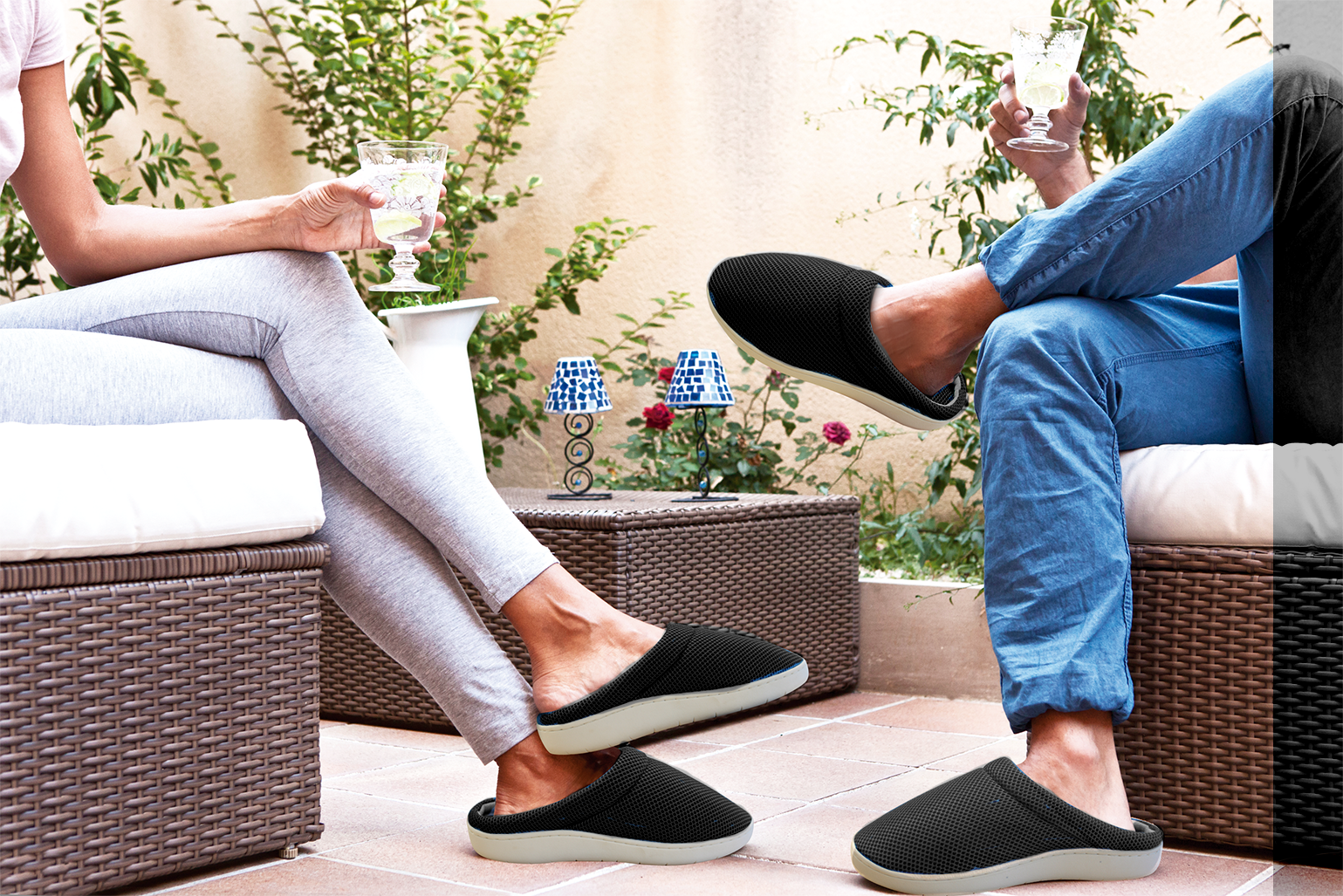 Happy Shoes - Komfortowe Kapcie Żelowe - Czarne 37/38