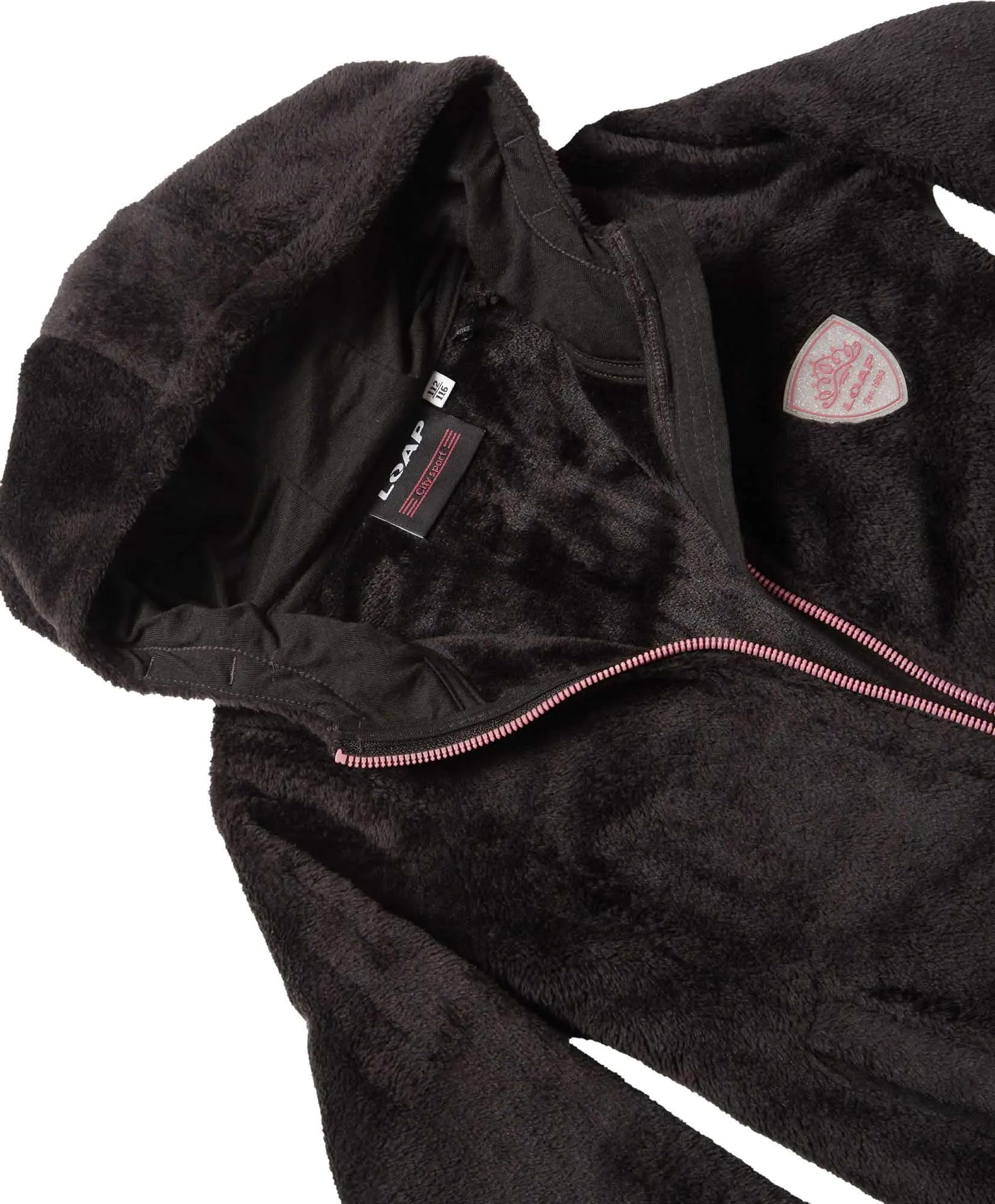 Sweat fille boucle chemila noir 146-152