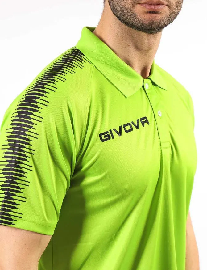 Спортна поло тениска Givova Apple Green