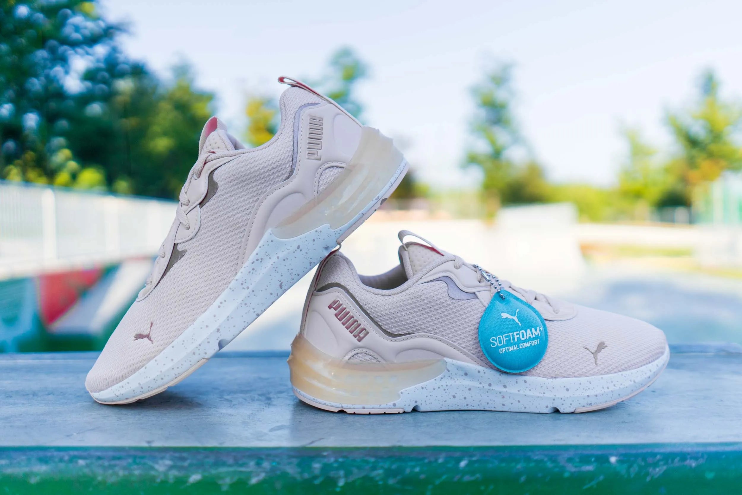 Damskie Buty Sportowe Puma Wms Cell Initiate Speckle Lotus Białe Różowe