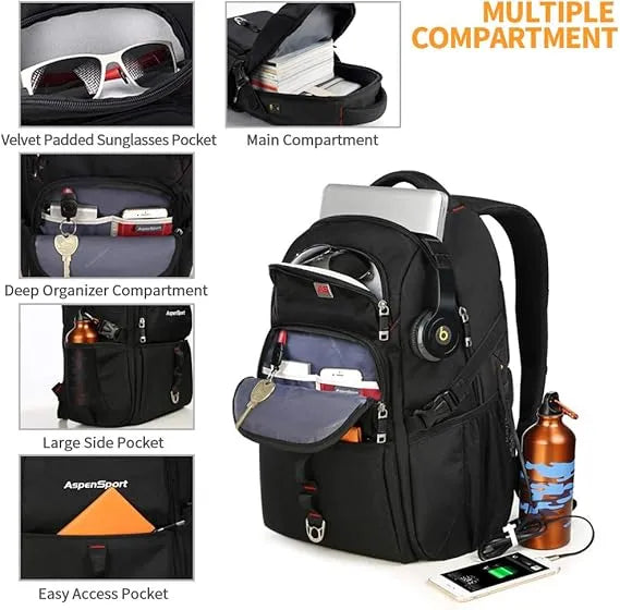 Batoh Aspensport Backpack 29 L Black