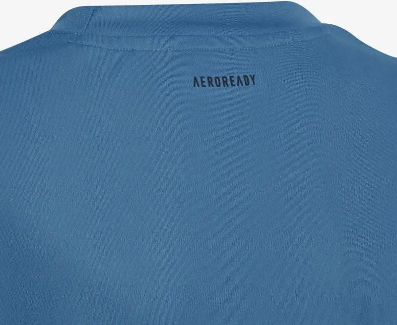Adidas Jr Club 3-Streifen-Tennis-T-Shirt für Kinder in Blau