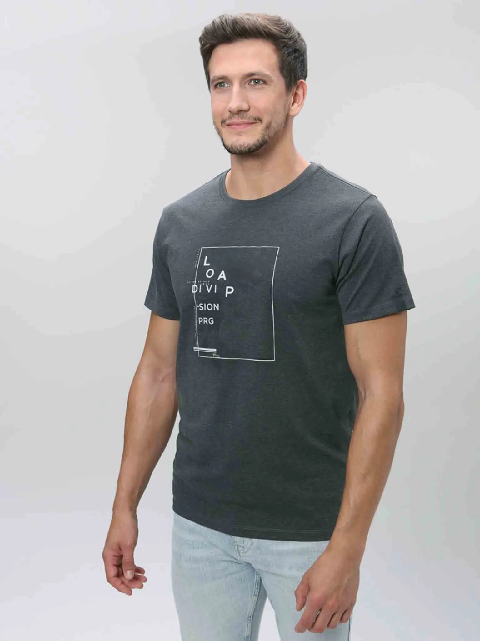 Herre T-shirt Loap Bohor Grey