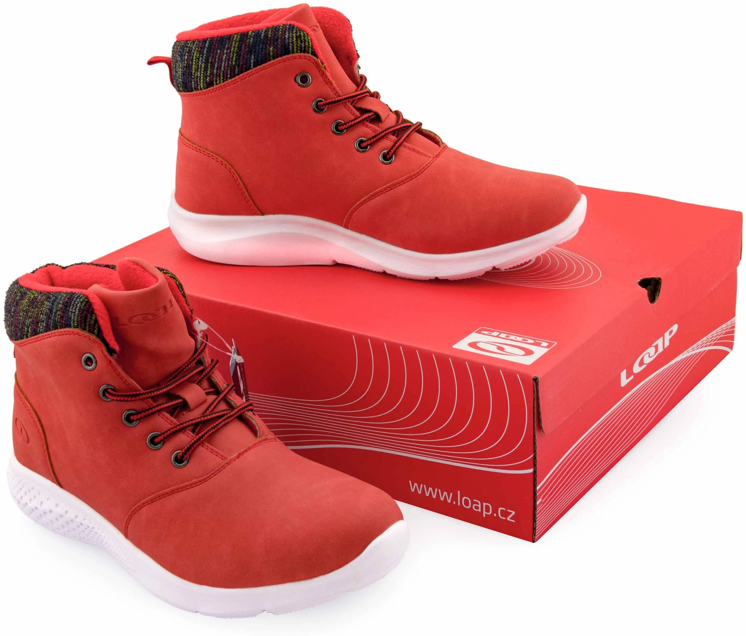 Dámske zimné čižmy loap ystera red 38