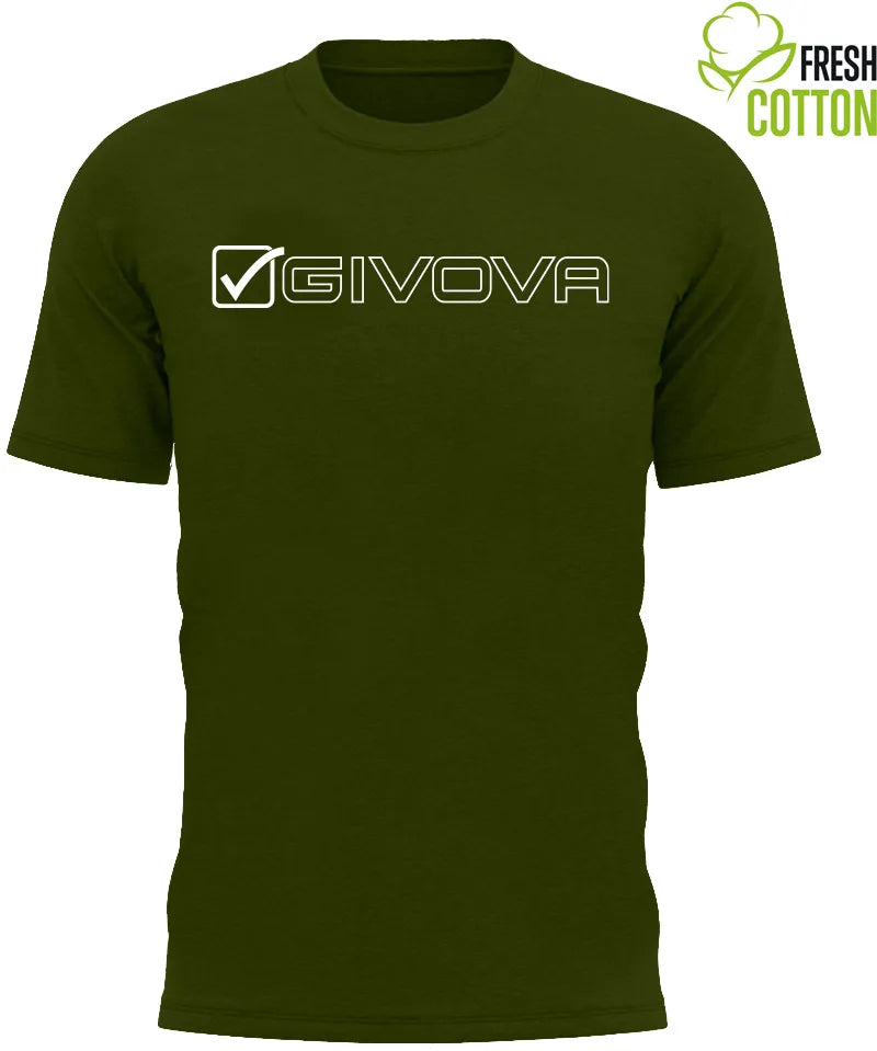 Cotton t-hirt givova mondo green militare green - S