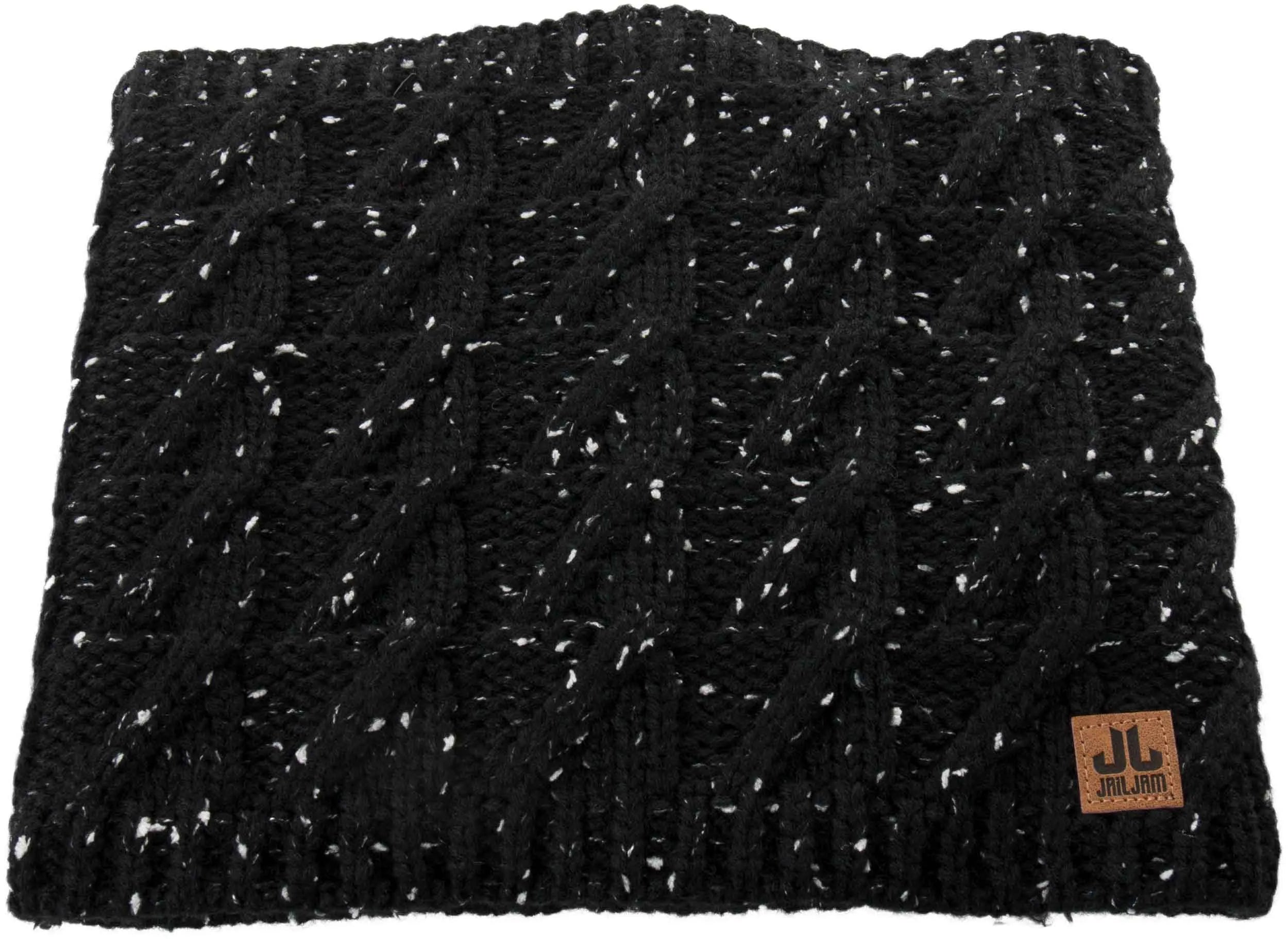 Zimná nákrčník väzenská džem braies loop čiapka unisex perleťovo čierna