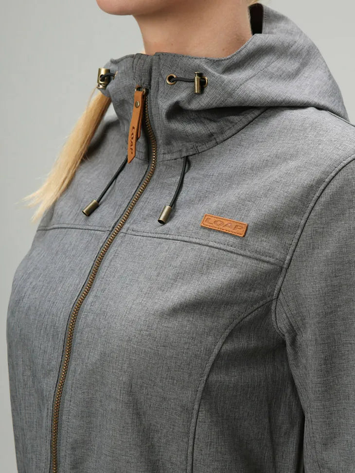 Damen-Softshellmantel Loap Lavila Gry Grey