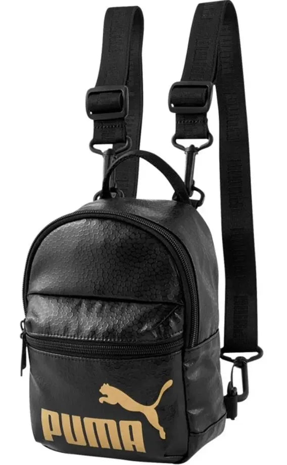 Dámský Mini batoh Puma Core Up Minime Backpack Černo-zlatá Černá