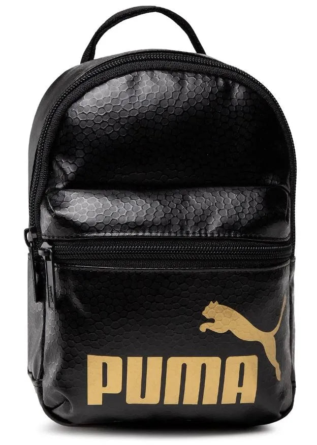 Női mini hátizsák puma core up mini hátizsák fekete-arany fekete