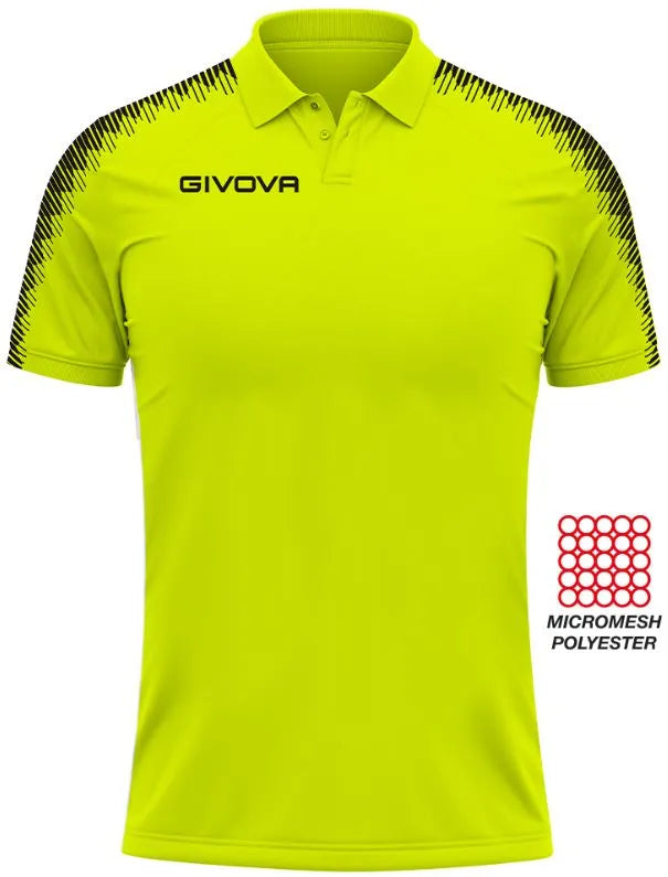 Polo Desportivo Givova Fluo Amarelo Verde
