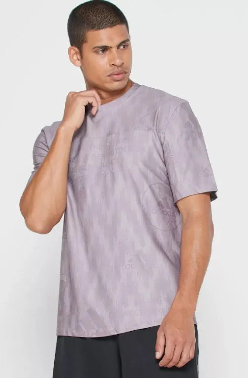 Herre t-shirt adidas herre city strik lilla xl