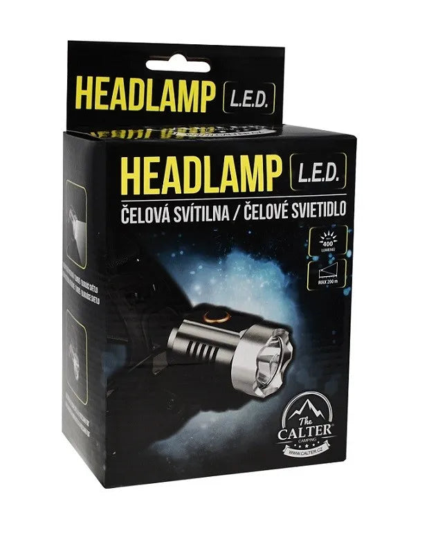 Calter lifefit ceannlampa prof 400lum dubh