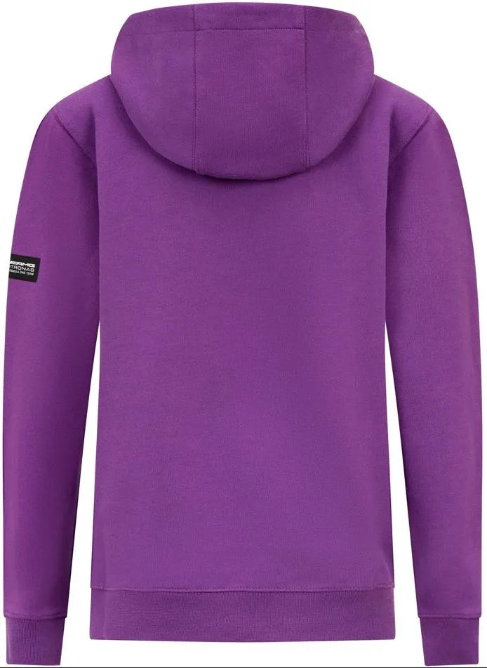 Moletom infantil Mercedes Jr Mapf1 Fw Lewis Hamilton com capuz roxo