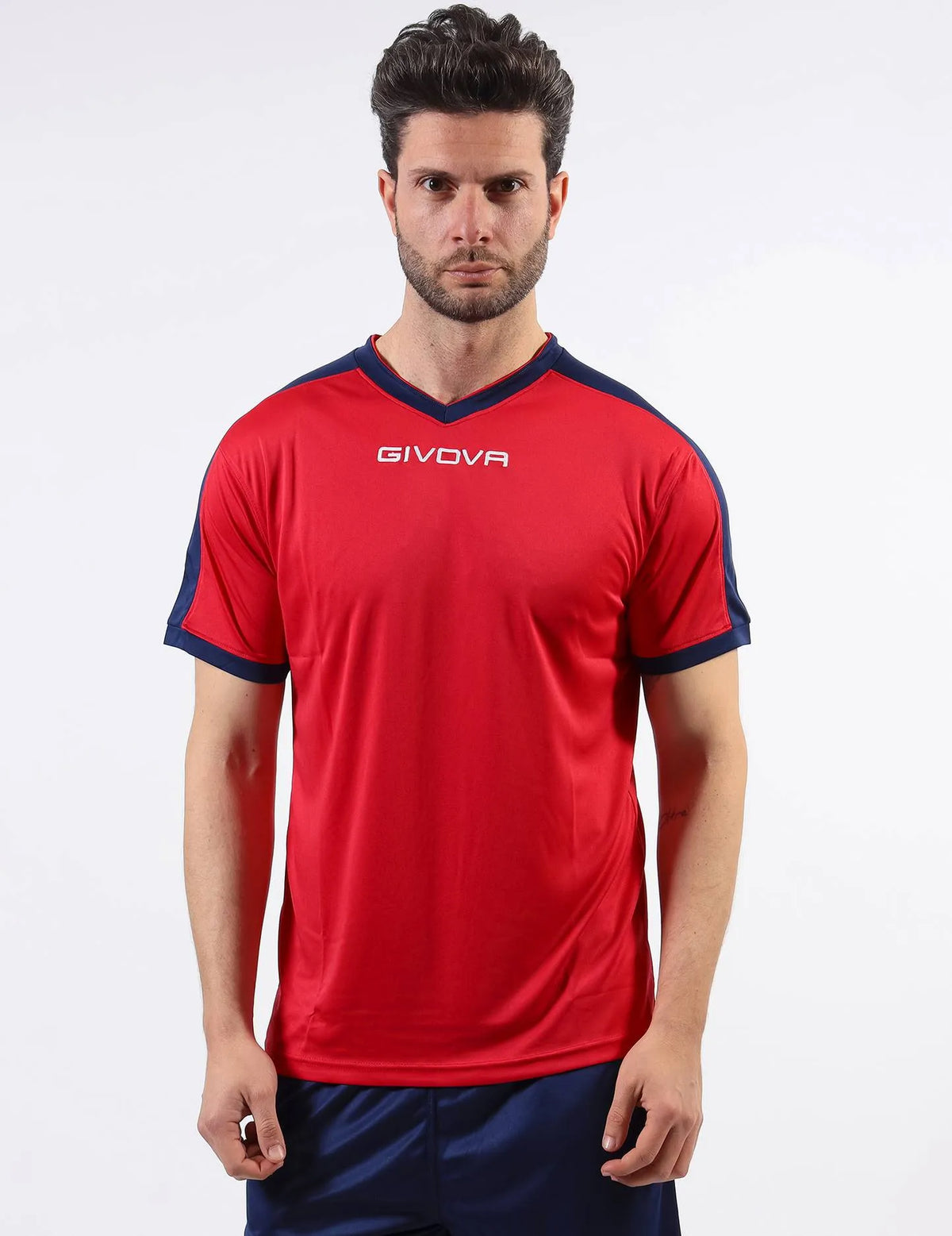 T-shirt sportiva Givova Revolution Rosso-blu Rosso